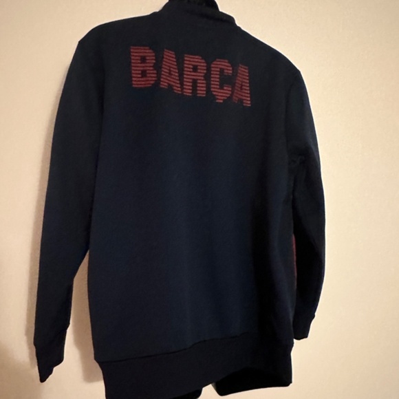 FCB Barca Soccer Warmup Jacket Medium 100% polyester AUTHENTIC gently worn - Picture 2 of 3